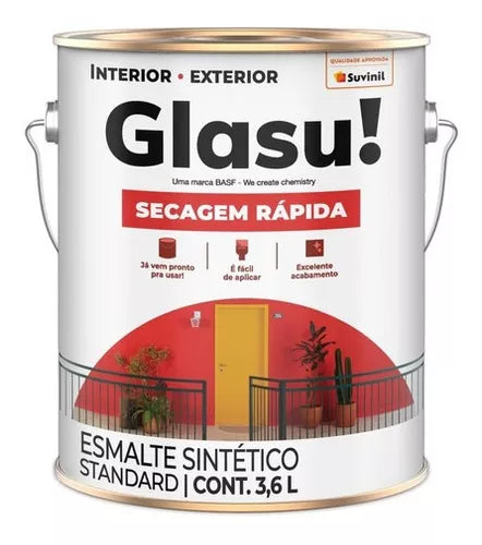 Esmalte Brilhante Glasu! Secagem Rápida 3,6l