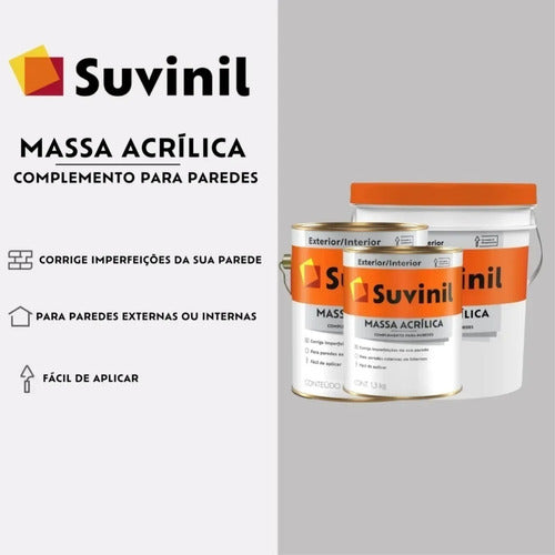 Massa Acrílica P/ Paredes Externas E Internas Suvinil 1,3kg